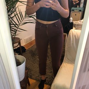 PacSun Maroon mom jeans